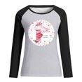 thumbnail image 4 of Camisas de manga larga ligeras con cuello redondo de Navidad para mujer Camisas de túnica de otoño para mujer Tops de otoño Pompotops FGAJ10082, 4 of 6