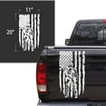 thumbnail image 2 of Soldier Enlisted Man Fighter U.S. Army USAF USMC Distressed American USA US Flag Truck Tailgate Vinyl Decal Fits Most Pickup Trucks - Veteran Retired Military Sticker (11" x 20", Matte White), 2 of 8