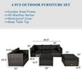 thumbnail image 2 of Gymax 6PCS Patio Conversation Set Rattan Sectional Furniture Set w/ Black Cushions, 2 of 7