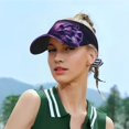 thumbnail image 4 of KLL Sport Sun Visor Hats Ball Caps Empty Top Baseball Sun Cap for Men Women-Purple Hippo In Water, 4 of 6