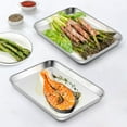 thumbnail image 5 of 1 Pack Baking Sheet, 9 x 7 Inches Stainless Steel Cookie Tray for Baking Cooking Toasting, Mini Metal Toaster Oven Baking Pan Non Stick, Rustproof & Mirror Finish, Dishwasher Safe, 5 of 7