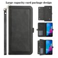 thumbnail image 2 of For Motorola Moto G Play 2023 Triple Card Slot Flap Folio Stand Leather Wallet Pouch Case Cover Black, 2 of 6
