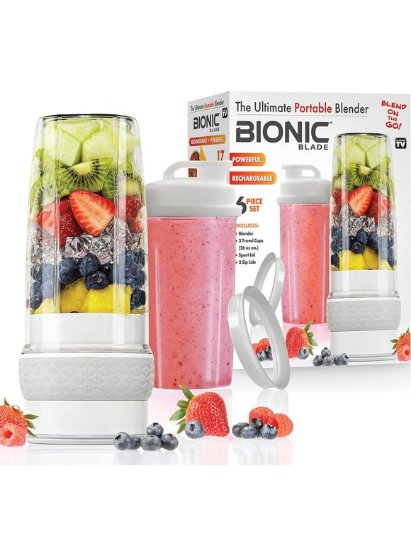 Bionic Blade Blender Portable Blender Powerful Cordless Blender with Travel Bottle New 6 Pieces