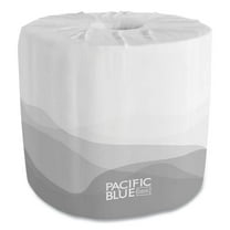 Pacific Blue Basic Embossed Septic Safe White 1-Ply Toilet Paper, 550 Per Roll, (80-Rolls/Carton)