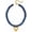 Blue, variant on Gold Heart Pendant Necklaces for Women Colorful Acrylic Resin Beaded Choker Necklace Fashion Chunky Statement Beaded Heart Necklace