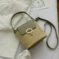 thumbnail image 1 of CHUANK Small Straw Bucket Bag Women Shoulder Bag, 1 of 10
