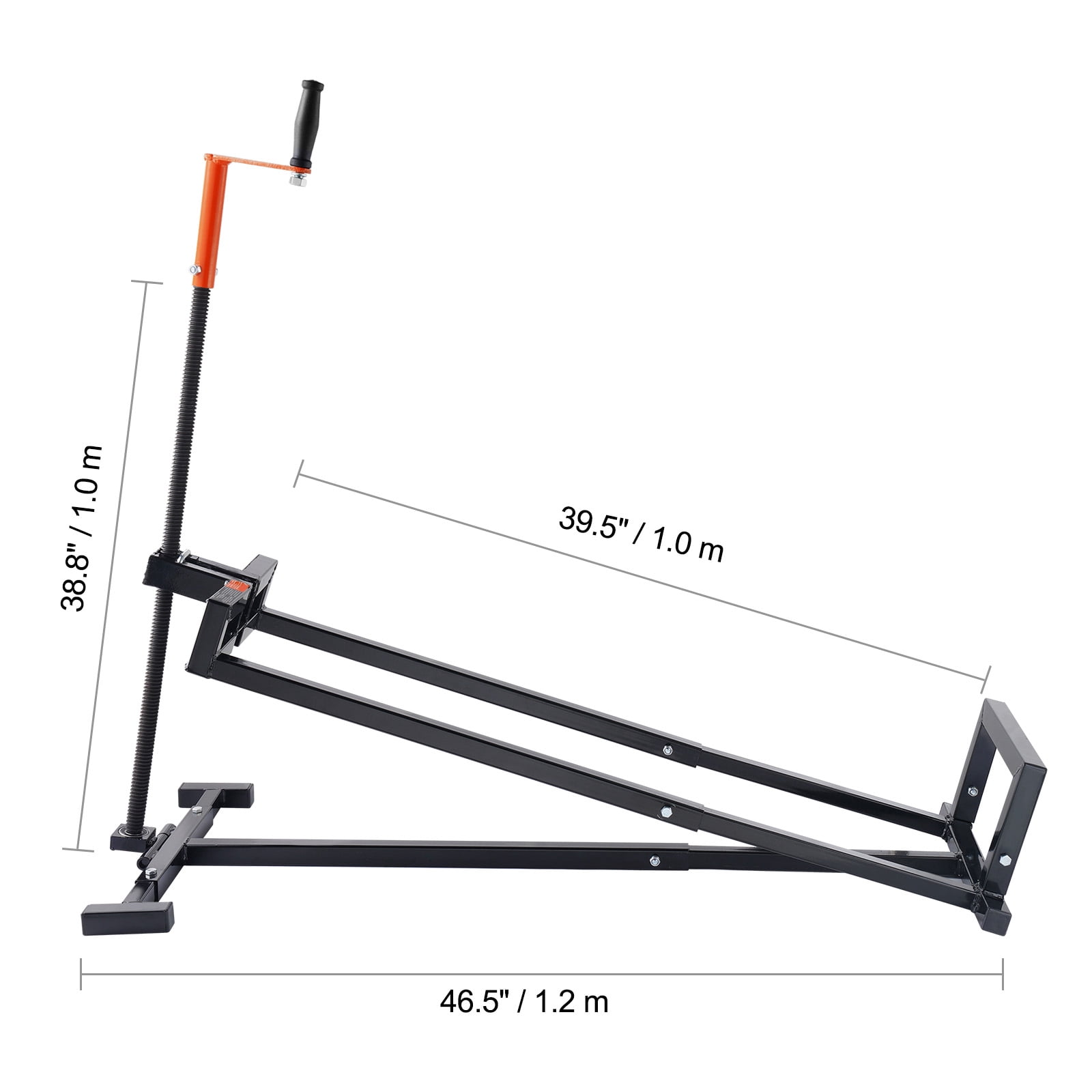 KFFKFF Lawn Mower Lift Jack, 880 Lbs Weight Capacity, with Manual Lever & Power Tool Grip for Riding Lawn Mowers, ATVs, and Garden Tractors