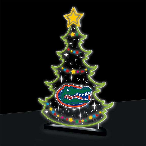 Florida Gators 10" LED Tabletop Christmas Tree Desklite Sign