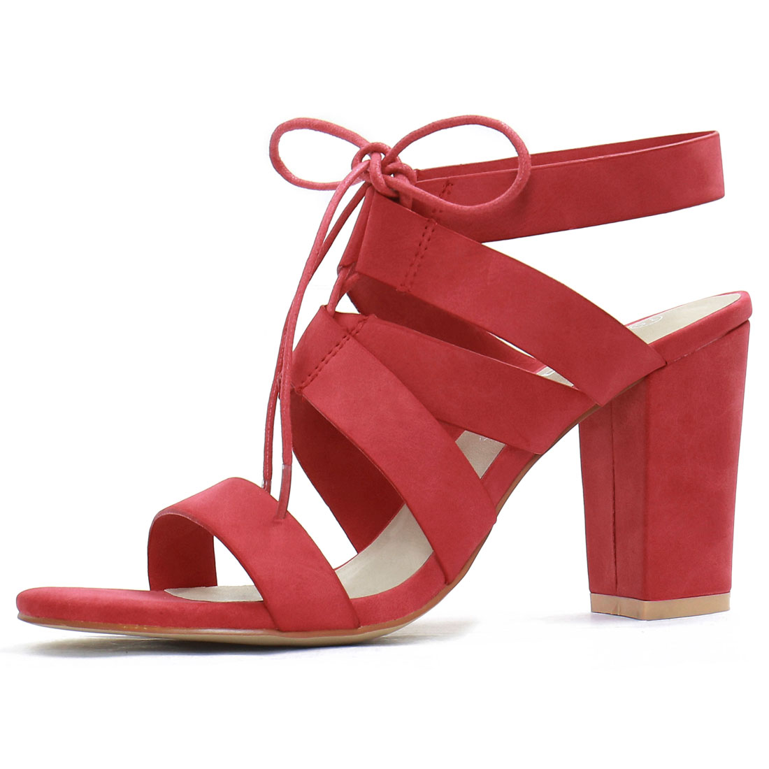 orange chunky sandals