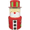 thumbnail image 2 of ALEF Christmas/Holiday Decorative Stacking Tins (Santa & Snowman), 2 of 5