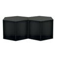 thumbnail image 5 of 2 Pieces Accent Coffee Table, Modern 47.24" Multi-Function Wood Side Table with Open Storage Space, Hexagonal Nightstand Set of 2 for Living Room, Bedroom, Black Brown, 5 of 9
