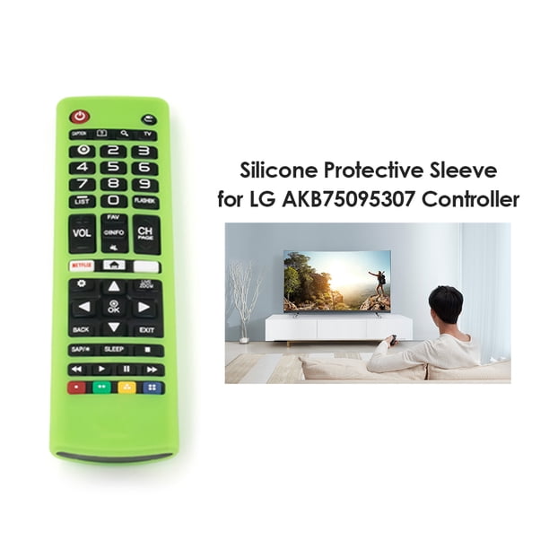 Funda protectora de silicona para mando a distancia para LG TV AKB75095307 (verde claro)