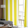 thumbnail image 4 of Yellow Striped Sheer Curtains 96 Inches Long 2 Panels Set, Window Sheer Curtains for Living Room/Bedroom, Modern Farmhouse Yellow White Stripes Light Filtering Rod Pocket Curtain 52'' x 96'' x 2, 4 of 7