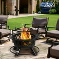 thumbnail image 4 of BALI OUTDOORS 32 inch Fire Pit with Poker, Wood Burning Fire Pit Patio for Outside with Grill, 4 of 8