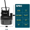 thumbnail image 5 of XtremepowerUS Submersible Utility Pump 1100 GPH 1/6 HP Thermoplastic With 10' Cord For Pool, Pond, 5 of 6