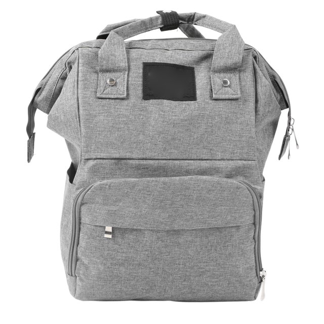 Mochila multifuncional Nikou para pañales de viaje impermeable gran capacidad color gris