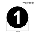 thumbnail image 4 of Uxcell 100mm Dia Round Number Stickers Number 1-20 Black, 4 of 4