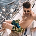 thumbnail image 2 of luoweisi Men's Beach Shorts Quick Dry Swim Trunks with Mesh Lining Peacock S, 2 of 5