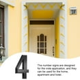 thumbnail image 3 of Números de casa para uso exterior Simple negro resistente números signos piezas signo puerta marcado herramientas DIY accesorio para apartamento Hotel número 4 Inevent HA059682-05, 3 of 6