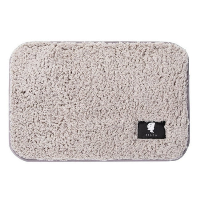 Bathroom Rugs Soft Microfiber Cozy Bath Mat For Tub Shower Bathroom Floors Rugs Mat Accessories Absorbent Non Slip Fluffy Thick Lava Ash 19.7x31.5in