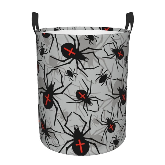 Fotbe Spiders Cesto de Ropa con Asas, Cesto Impermeable de Gran Capacidad, Bolsa de Lavado para Dormitorio, Cesto de Ropa con Ruedas y Asas-Small