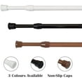 thumbnail image 2 of 2 Pack Spring Tension Curtain Rod for Window 28 to 48 Inch, Adjustable Expandable Small Curtain Tension Rods No Drill for Kitchen, Bathroom, Doorway, Cupboard(Oak), 2 of 5