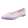 thumbnail image 2 of Commforr Chaussures à Enfiler pour Femmes, Chaussures Mignonnes pour Femmes, Chaussures Plates pour Femmes à Enfiler Confortables pour la Marche Ballerines Chaussures Ballerines Mignonnes pour Dames Escarpins à Petit Talon Compensé Style Poupée, Violet Pâle, 9, 2 of 4