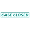 thumbnail image 1 of Printtoo Case Closed Self Inking Rubber Stamp Pre-Inked Office Stamp- Home Office Business Stationery, Green- 42 x 9 mm, 1 of 7