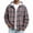 Red, variant on Men's Texture Knit Hooded Shacket Long Sleeve Button Down Multi Pockets Casual Outerwear L
