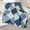 Bohemian Patchwork Blue, variant on 50"x 60" Quilted Throw Blanket- Microfiber Quilt Throw with Boho Patchwork , Reversible  Versatile Lap Quilt for  Seasons, Lightweight Throws for Bed/Couch/Sofa
