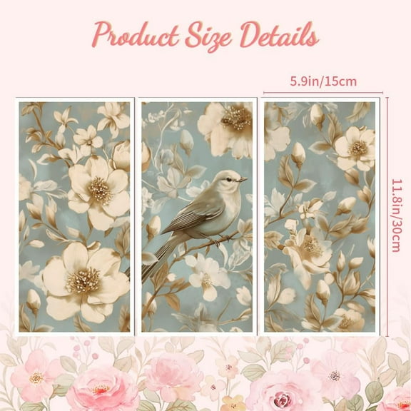 Rub on Transfers for Crafts 18 Sheets 3.9 x 3.6 Inch Watercolor Decals Transfer Stickers Landscape for DIY Mug Thermos Cup