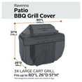 thumbnail image 3 of Classic Accessories Ravenna® Black Grill Cover - Premium BBQ Cover with Reinforced Fade-Resistant Fabric, 3X-Large, 80-Inch (55-394-350401-EC), 3 of 12
