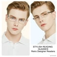 thumbnail image 5 of WEMOOTANTS 4 Pairs Frameless Reading Glasses Women Men Narrow Blue Light Blocking Readers 4.0 (2*Black+Blue+Clear), 5 of 6