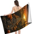 thumbnail image 2 of PHYHOO Beach Towels Fall Autumn Halloween Camping Towels Sand Free Quick Dry Travel Towels Microfiber Absorbent Quick Dry Pool Travel Swimming 30x60in, 2 of 8