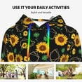 thumbnail image 4 of Sikiie Sunflowers3 Women's Casual Hoodies Long Sleeve Lightweight Pullover Tops Loose Sweatshirt-XX-Large, 4 of 7