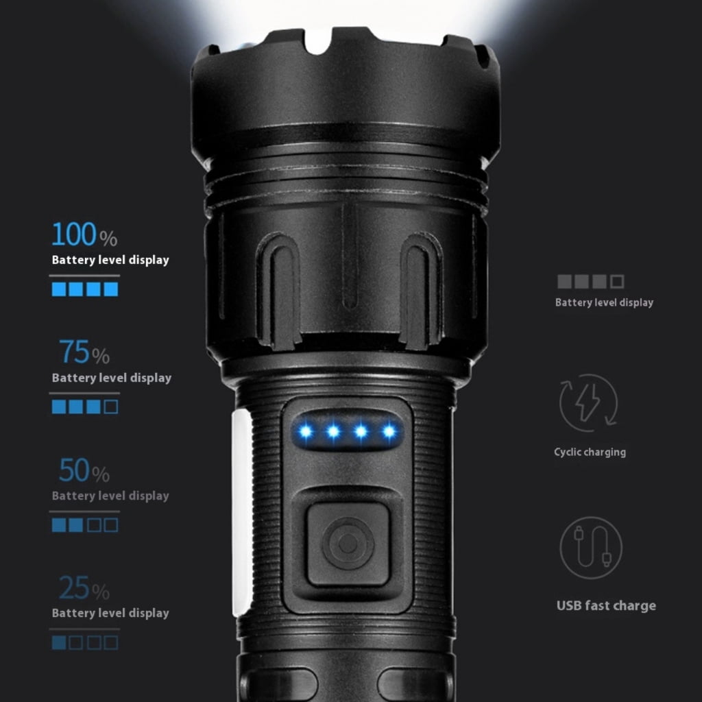 High Lumens Flashlight 7 Light Modes Magnetic Base USB Rechargeable For Outdoor Activity Night Activity