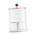 thumbnail image 4 of Vitrina transparente con forma de figura, soporte de exhibición, organizador compacto, práctico y moderno. blanco con tapa, 4 of 9