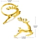 thumbnail image 5 of JM Servilleteros navideños, juego de 12 servilleteros dorados con forma de ciervo para mesa de comedor, decoración de mesa rústica para recepciones de bodas, Navidad, Acción de Gracias, fiestas navideñas, cenas JM, 5 of 5