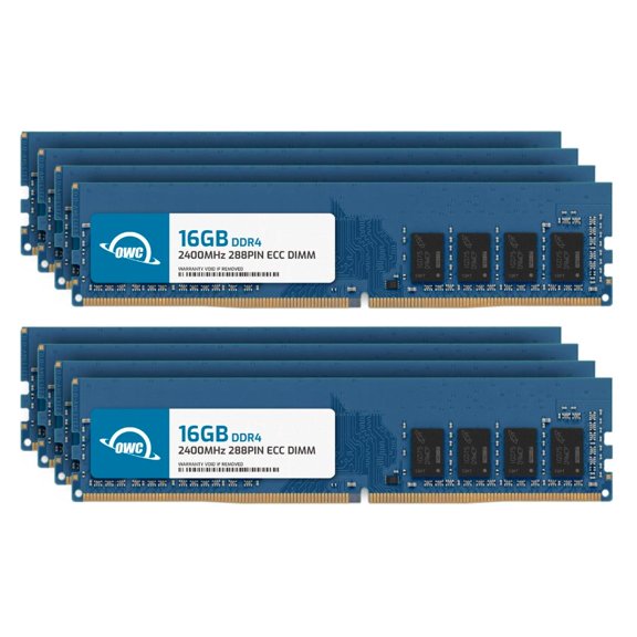 OWC 128GB (8x16GB) DDR4 2400MHZ PC4-19200 CL17 2RX8 ECC Unbuffered UDIMM 1.2V 288-pin Workstation Server Memory RAM