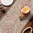 thumbnail image 4 of Bohemia Table Runner 90 Inches Long,Retro Farmhouse Ethnic Flowers Pattern Boho Cotton Linen Table Runners Dresser Scarves,Fabric Tabletop Scarf Furniture Cover for Home Dinner Party 13"x90", 4 of 9