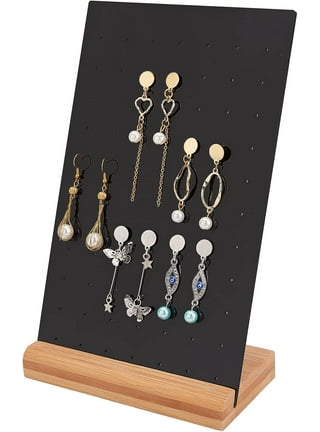 Natural Wood Earring Display Stands 6 Slots Wood Earring Card Holder  Jewelry Earring Display Holder Jewelry Stand Jewelry Retail Display for  Selling 10.9×6.57 