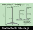 thumbnail image 2 of Replacement Leg for TentandTable Bistro Cocktail Tables, 30" Tall, 2 of 3
