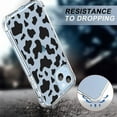 thumbnail image 3 of Black White Cow Print Clear Case for iPhone 13,Aesthetic Art Design Case for Men Women,Unique Soft Transparent TPU Bumper Case Cover, 3 of 5