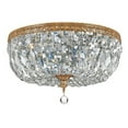 thumbnail image 2 of Traditional 3-light Brass/ Crystal Flush Mount, 2 of 2