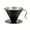 Black, variant on Coffee Filter Cone Stainless Steel Hand Drip Pour Over Coffee Funnel with Spiral Ribs Dishwasher Safe V-Shaped Coffee Filter for Most Coffee Makers Camping Home Brewing