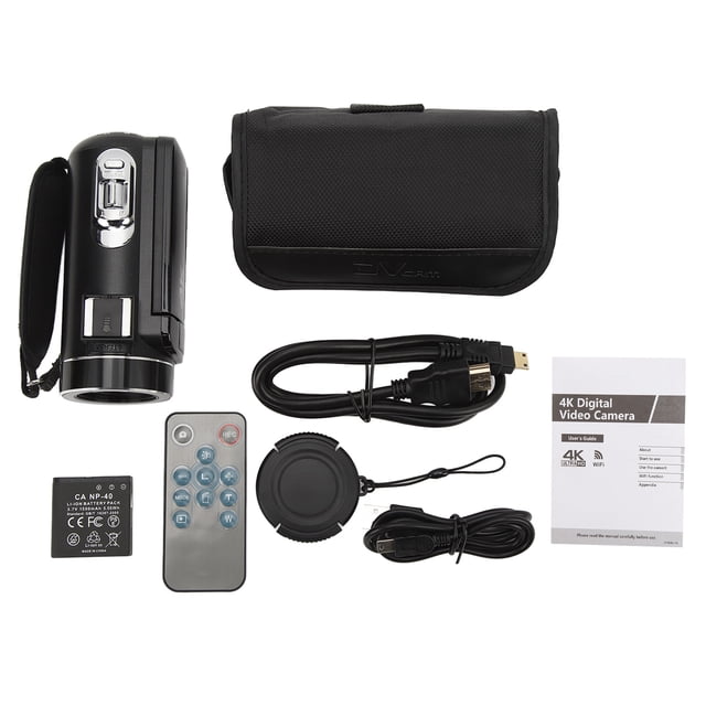 Cámara grabadora con Control remoto Nikou 4K 48 MP para vlogs durabilidad mejorada