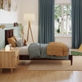 thumbnail image 3 of Lit Plateforme Bas en Bois Massif Charlotte Simple en Noyer, 3 of 13