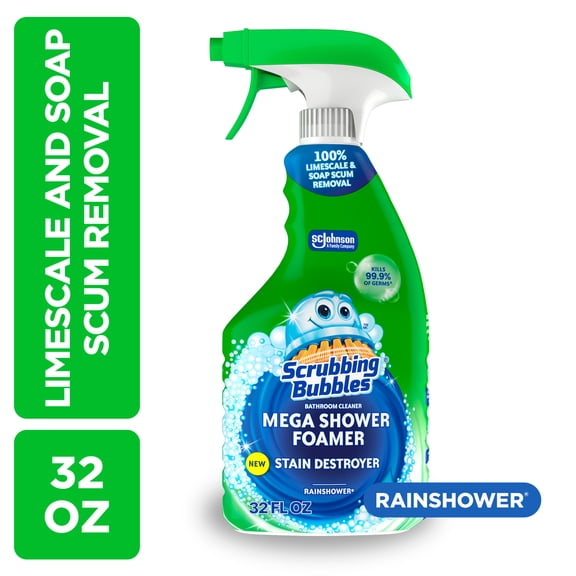Scrubbing Bubbles Bathroom Shower & Tub Cleaner Mega Shower Foamer Spray, Rainshower, 32 oz