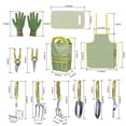 thumbnail image 6 of Set of 12 Garden Tool, ZUEXT Heavy-Duty Aluminum Gardening Hand Tools with Rubber Non-Slip Handle, Garden Apron, Gloves, Kneeling Pad and Storage Bag, Garden Hand Tools Starter Kit Landscaping Tools, 6 of 9