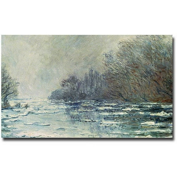 Trademark Fine Art "The Break up at Vetheuil 1883" Canvas Wall Art by Claude Monet
